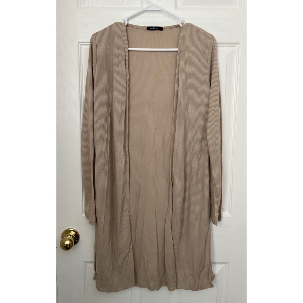 Taupe colored duster/jacket